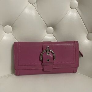 Pink Coach Leather Wallet